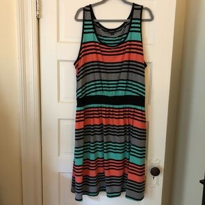 Striped Torrid jersey dress with pockets